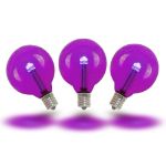 Purple - G40 - Glass LED Replacement Bulbs - 25 Pack