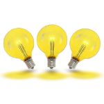 Yellow - G40 - Glass LED Replacement Bulbs - 25 Pack