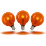 Orange/Amber- G40 - Glass LED Replacement Bulbs - 25 Pack