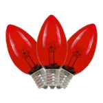 C7 - Red - Glass LED Replacement Bulbs - 25 Pack