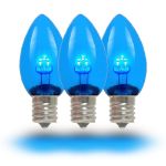 C7 - Blue - Glass LED Replacement Bulbs - 25 Pack