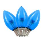 C7 - Blue - Glass LED Replacement Bulbs - 25 Pack
