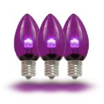 C7 - Purple - Glass LED Replacement Bulbs - 25 Pack