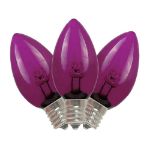 C7 - Purple - Glass LED Replacement Bulbs - 25 Pack
