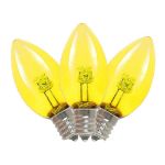 C7 - Yellow - Glass LED Replacement Bulbs - 25 Pack