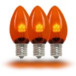 C7 - Orange/Amber - Glass LED Replacement Bulbs - 25 Pack