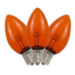 C7 - Orange/Amber - Glass LED Replacement Bulbs - 25 Pack