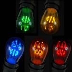 Multi S14 LED Medium Base e26 Bulbs w/ 9 LEDs - 5pk