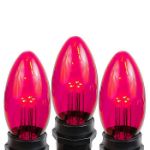 Pink Smooth Glass C9 LED Bulbs - 5pk