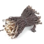 Clear Christmas Mini Lights 100 Light 50 Feet Long on Brown Wire
