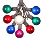25 G50 Globe Light String Set with Assorted Bulbs on Brown Wire