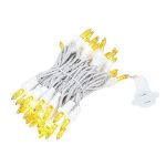 Yellow 50 Light 11' Long White Wire Christmas Mini Lights