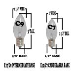 25 Light String Set with Assorted Ceramic C7 Bulbs on Black Wire