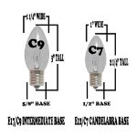 100 C7 String Light Set with Clear Bulbs on Black Wire