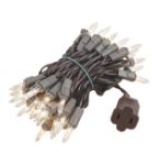 Brown Wire Clear Christmas Mini Lights 50 Light 11 Feet Long