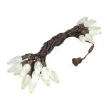 25 Warm White LED C9 Pre-Lamped String Lights Brown Wire