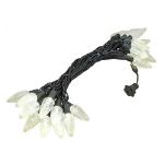 25 Warm White LED C9 Pre-Lamped String Lights Black Wire
