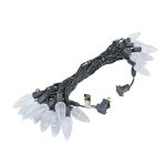 25 Warm White LED C9 Pre-Lamped String Lights Black Wire