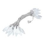 25 Pure White LED C9 Pre-Lamped String Lights on White Wire