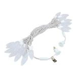 25 Pure White LED C9 Pre-Lamped String Lights on White Wire