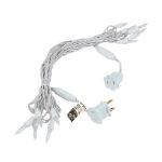 10 Light Traditional T5 Warm White LED Mini Lights White Wire