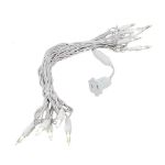 10 Light Traditional T5 Warm White LED Mini Lights White Wire