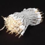 Clear 100 Light Random Twinkle Mini Lights 50' White Wire - Non Connectable