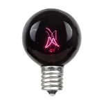 Black Light (Very Dark Purple) G50 7 Watt Replacement Bulbs 25 Pack 