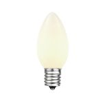White Ceramic Opaque C9 7 Watt Bulbs 25 Pack