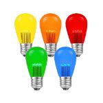 Multi S14 LED Medium Base e26 Bulbs w/ 9 LEDs - 5pk