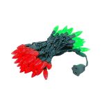 Red and Green 70 LED C6 Strawberry Mini Lights Commercial Grade Green Wire