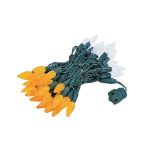 Orange and White 70 LED C6 Strawberry Mini Lights Commercial Grade Green Wire