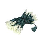 Warm White 70 LED C6 Strawberry Mini Lights Commercial Grade on Green Wire