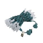 Warm White 70 LED C6 Strawberry Mini Lights Commercial Grade on Green Wire