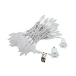 Warm White 70 LED C6 Strawberry Mini Lights Commercial Grade on White Wire