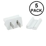 5 Pack Male Sockets White SPT-1