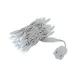 50 LED Pure White LED Christmas Lights 11' Long on White Wire