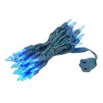 35 Light Traditional T5 Blue LED Mini Lights Green Wire