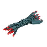 20 Light Non Connectable Red LED Mini Lights Green Wire