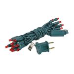 20 Light Non Connectable Red LED Mini Lights Green Wire