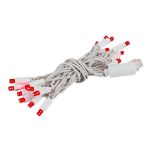 20 Light Non Connectable Red LED Mini Lights White Wire