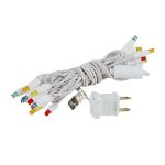 20 Light Non Connectable Multi LED Mini Lights White Wire