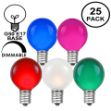 Assorted Satin G50 7 Watt Replacement Bulbs 25 Pack