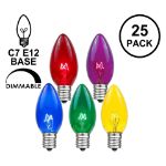 Assorted Transparent C7 5 Watt Bulbs