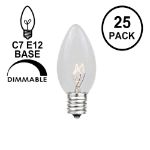 Clear Transparent C7 5 Watt Bulbs