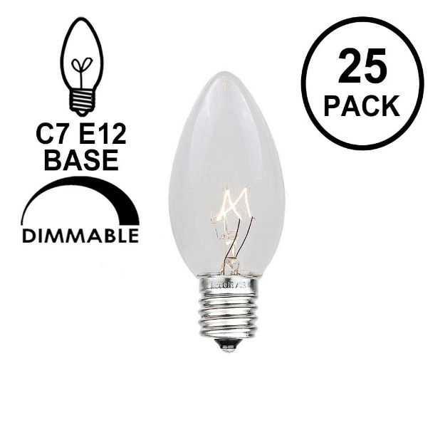 Clear Transparent C7 5 Watt Bulbs