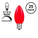 Red Ceramic Opaque C7 5 Watt Replacement Bulbs 25 Pack