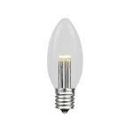 Warm White Smooth Glass C9 LED Bulbs - 5pk