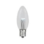 Pure White Smooth Glass C9 LED Bulbs - 5pk