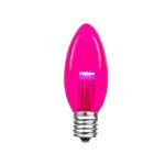 Pink Smooth Glass C9 LED Bulbs - 5pk